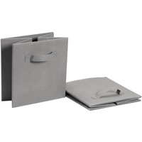 Moderne Carré En Aluminium Tissu Non-Tissé Pliable Durable Robuste 35L Boîte De Rangement Fournitures Pour La Maison Jouet Vêtements Organisateur