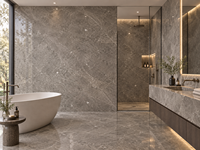 Dalles de marbre gris Maya en pierre naturelle pour plateaux de table basse, meubles de salle de bain, panneaux de cheminée, marches d'escalier, étagères et carreaux de sol