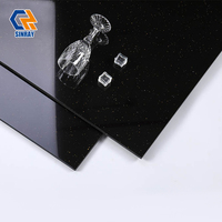 Azulejos de Porcelana Super Negros de 600x600mm, Antibacterianos, Antideslizantes, Impermeables, 9.5mm de Grosor, Diseño Moderno para Baño y Apartamento