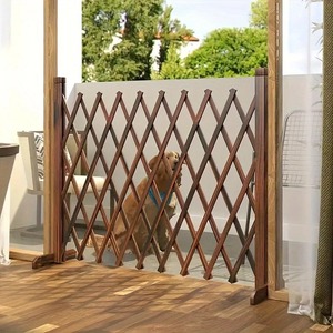 DD4542 Clôture intérieure rétractable pour animaux <span class=keywords><strong>de</strong></span> compagnie Barrière <span class=keywords><strong>de</strong></span> séparation <span class=keywords><strong>en</strong></span> <span class=keywords><strong>bois</strong></span> anti-corrosion pour chiens chats pression Nature pour porte <span class=keywords><strong>de</strong></span> <span class=keywords><strong>balcon</strong></span> <span class=keywords><strong>de</strong></span> cour - Product Image 1
