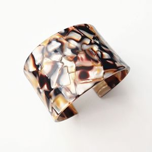 Customized Wholesale New Design Tortoise Acetate <strong>Acrylic</strong> Bracelet with Agate Inlay Unisex Anniversary <strong>Jewelry</strong> - Product Image 4