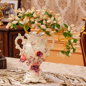 Árbol de la riqueza de amatista natural de lujo, árbol del dinero de cristal amarillo, jarrón de cerámica hecho a mano, decoración para la riqueza, la suerte, la salud, regalo de feng shui - Product Image 4