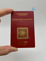 Tarjetas NFC de Metal de Acero Inoxidable con Código QR y Espejo Plateado Personalizadas