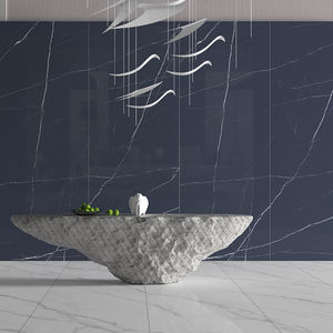 Foshan <span class=keywords><strong>Dalle</strong></span> de pierre de luxe 900X2700 Grain continu léger brillant pour TV canapé fond mur salon carreaux d'intérieur utiliser - Product Image 4