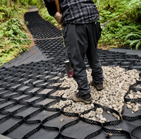 Géocell en HDPE/PP, Protection des pentes, Stabilisation du fond de piste, Fabrication sur mesure