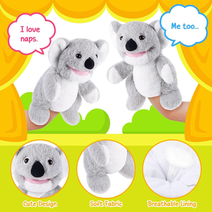 Juguete <span class=keywords><strong>de</strong></span> Peluche <span class=keywords><strong>de</strong></span> Koala Gris <span class=keywords><strong>de</strong></span> <span class=keywords><strong>la</strong></span> Serie Jungle Zoo, Juguete <span class=keywords><strong>de</strong></span> <span class=keywords><strong>Animales</strong></span> para Jugar a Roles, Contar Cuentos, Fomentar <span class=keywords><strong>la</strong></span> Imaginación, Enseñanza Preescolar, Marioneta <span class=keywords><strong>de</strong></span> Koala Educativa - Product Image 3