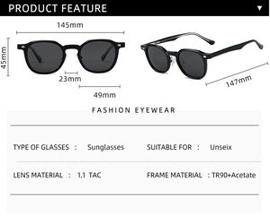 Lbashades P9191 デザイナーカスタムグラス スクエアカスタムロゴ 偏光サングラス <span class=keywords><strong>2026</strong></span> レトロサングラス ユニセックス アセテートサングラス - Product Image 3