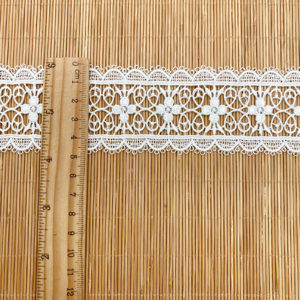 Pizzo Ricamato 3D per Scarpe e Accessori d'Abbigliamento, Bordatura in Poliestere Idrosolubile con Design Traforato, Larghezza 4,9 cm - Product Image 2
