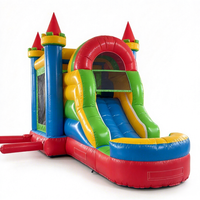 Château gonflable en PVC avec toboggan pour enfants et adultes, aire de jeux intérieure et extérieure, combo château gonflable et toboggan, château de saut pour enfants