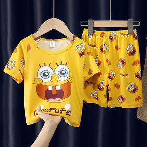 Pigiama Estivo Sottile, Abbigliamento per Aria Condizionata, Set di Vestiti a Maniche Corte per Bambini e Ragazzi, Abbigliamento da Casa, Pigiama per Donne - Product Image 1