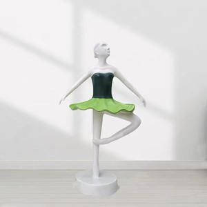 カスタマイズされた等身大ファイバーグラスモダンバレエダンサー像環境にやさしい屋内屋外装飾彫刻 - Product Image 4