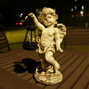Pour <span class=keywords><strong>Amazon</strong></span> <span class=keywords><strong>Statue</strong></span> d'ange de lumière solaire écologique Figurine de gnome en résine pour <span class=keywords><strong>jardin</strong></span> de noël balcon de cour transfrontalière - Product Image 2
