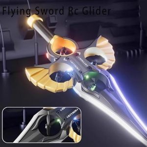 Ept điều khiển kép RC đồ chơi sáng laser thanh kiếm và 360 độ cán bay không người lái bọt từ xa bay thanh kiếm - Product Image 3