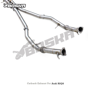 Système d'échappement cat-back à valve à montage direct pour Audi RS Q8/RSQ8 4.0T 2021-2024, en acier inoxydable, avec embout en carbone - Product Image 2