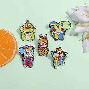 Großhandel Metall lustige Krone Serie Anstecknadeln Abzeichen Frosch Katze Hund Emaille Legierung Brosche Pin Joker - Product Image 4