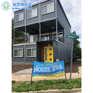 Contenedor de envío modificado, casa <span class=keywords><strong>familiar</strong></span>, estructura de acero, casa pequeña prefabricada, casa portátil, bienes raíces - Product Image 5