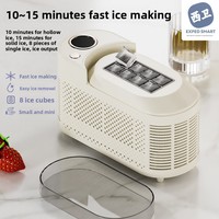 Pembuat Es Batu Otomatis Mini Portabel 12V Listrik untuk Rumah, Asrama, Kantor, Berkemah, dan Mobil