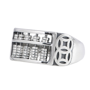 Anillo Unisex de Plata S925 Golden Deer King, Diseño Retro de Ábaco Ruyi, Joyería de Plata al por Mayor - Product Image 5
