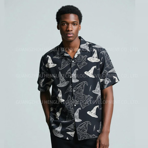 Hochwertige benutzer definierte Sommer-Stil Jungen Kleid <span class=keywords><strong>Shirts</strong></span> Sublimation Druck <span class=keywords><strong>Shirts</strong></span> Kurzarm Button-up Männer T-Shirt