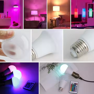 Nhà Thông Minh LED bóng đèn 3W 5W 10W A60 E27 ánh sáng bóng đèn RGB + W điều khiển từ xa thay đổi màu sắc LED bóng đèn - Product Image 5
