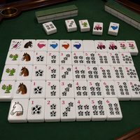 Set Ubin Mahjong Poker Pantai Tropis Modern Kustom 160Pcs Akrilik Berukir Laser Cetak UV Tema Laut Warna-warni Permainan Papan Hadiah