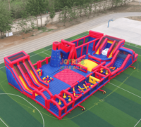 Vente d'usine : Parcours d'obstacles gonflable géant de qualité commerciale, aire de jeux gonflable extérieure pour enfants et adultes