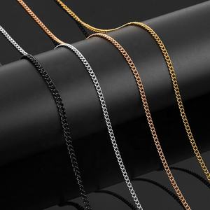 Pulseras Cubanas de Acero Inoxidable en Colores Mixtos, Negro y Oro Rosa, Joyería Ecológica Resistente a la Decoloración, Cadenas de Acero Inoxidable - Product Image 1