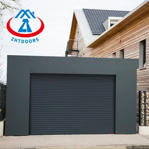 ZHTdoors Automatic Industry Roller Shutter Garage Door Cheap Black Roll Up Garage Door Full Set Garage Door Industrial