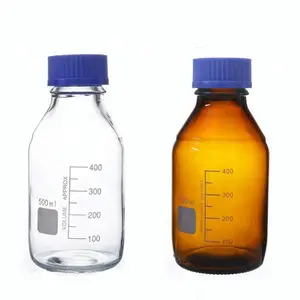 Laboratuvar sarf malzemeleri 1L şeffaf reaktif cam eczacı şişe