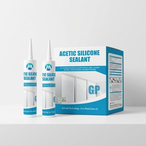 El adhesivo impermeable a base de ácido acético puede adherirse a <span class=keywords><strong>la</strong></span> mayoría de superficies no porosas. Sellador de <span class=keywords><strong>silicona</strong></span> GP Acetate para uso en <span class=keywords><strong>la</strong></span> cocina - Product Image 1
