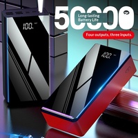 Cargador Portátil de Alta Capacidad de 50000 mAh con Pantalla Digital Tipo Espejo, 10W, PVC, para Exteriores, con Diseño Atractivo, Gran Venta
