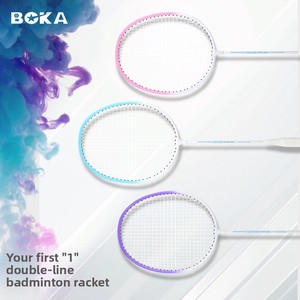 Raquetes de Badminton Ultraleves de Ferro-Liga Autênticas, Duráveis e Moderadamente Rígidas, Conjunto para Adultos e Escolares - Product Image 1