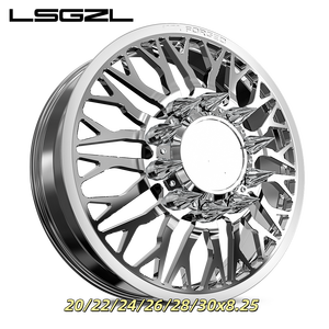 Cerchi Forgiati OEM <span class=keywords><strong>6</strong></span>/8/10 Fori 8x200 8x225 Neri Fuoristrada per Chevy Ram Ford F350, Cerchi Auto 22/24/26/28/30 Pollici, Cerchi Dually - Product Image 1