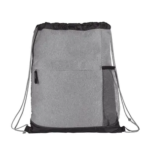 Promotional cheap polyester drawstring bag wholesale fashion gift sports drawstring bag