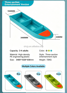 Bote de Pesca de Aluminio <span class=keywords><strong>2</strong></span>-3/4-6, Mini Bote Plegable de Plástico Portátil, Bote para Cebo de Pesca, Jon Rib Jet Bait Boat - Product Image 5
