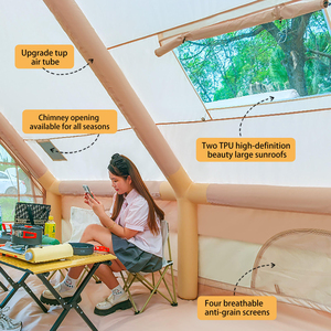 Nhà Máy Sang Trọng 12 ㎡ Tự Thổi phồng Không Khí Lều Mới Đến 4-Mùa Không Thấm Nước Oxford Vải Di Động Cho Cắm Trại Ngoài Trời - Product Image 4