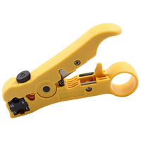 Dénudeur et coupe-câbles universel jaune ZOERAX, outil de dénudage de câbles Ethernet RJ45 pour câbles coaxiaux UTP plats/ronds