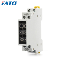 Compteur de tension sur Rail Fato Din 3 phases affichage numérique Ac 80-500V Mini indicateur de voltmètre modulaire