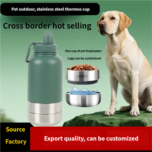 Thương Mại Nước Ngoài Danh Sách Hàng Đầu Con Chó Mèo Ngoài Trời Thân Thiện Với Môi Rắn Cách Nhiệt Vật Nuôi Nước Cup Chai 32Oz Đôi Cách Nhiệt Thép Không Gỉ - Product Image 2