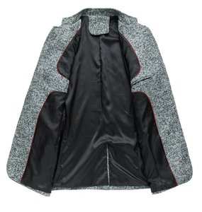 Novo Casaco Casual Slim Fit Sem Gola para Outono/Inverno, Cor Sólida, Manga Longa, <span class=keywords><strong>Blazer</strong></span> de Botão Único, Moda Zhongshan - Product Image 5