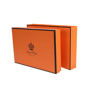 Customized Luxury Orange <b>Scarf</b> Gift Box UV Coating Recycled Materials Paper Packaging Sponge Liner for <b>Handbag</b> Clothes Underwear - Product Image 5