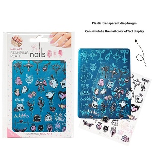 Placas de Estampado de <span class=keywords><strong>Uñas</strong></span> 3D de Estilo Chino, Ecológicas, de Acero Inoxidable, con Diseños de Mariposas, Encaje, Flores, Serpientes y Bambú, Gran Venta - Product Image 6