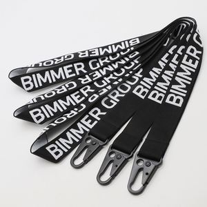Porte-clés promotionnel personnalisé pour club automobile avec crochet aigle, accessoire pour passionné d'automobile, lanières jacquard robustes - Product Image 1