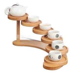 Expositor de joyería de madera, color natural, almacenamiento de escritorio de varios niveles para pulseras, relojes, pendientes, organizador de collares - Product Image 3