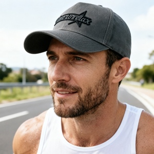 Custom Embroidered Baseball <b>Cap</b> Adjustable Cotton Dad Hat with Star Logo Casual Sports <b>Trucker</b> <b>Cap</b> <b>for</b> <b>Men</b> Women - Product Image 5