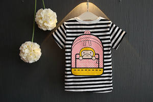 เสื้อยืดผ้าฝ้าย 100% พิมพ์ลายการ์ตูนสำหรับเด็กผู้หญิง จากซัพพลายเออร์จีน - Product Image 2