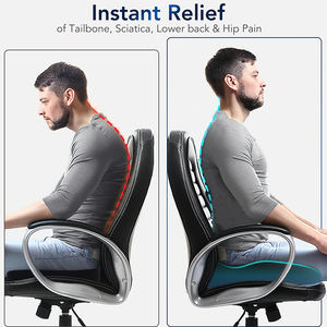 人間工学に基づいた尾骨用オフィスチェア、腰椎枕とシートクッション、長時間座るための整形外科用メモリーフォーム、車椅子と車のシートカバー - Product Image 3