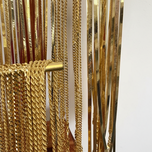 Waterproof Mens Women 18inch 18k Gold Plated Supplier Necklace Stainless Steel <b>Snake</b> Chain Choker Necklace <b>Snake</b> Chains - Product Image 1