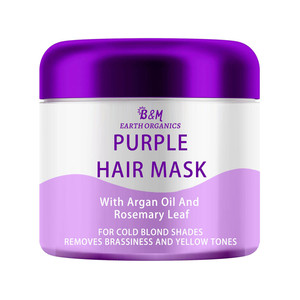 Mascarilla para el cabello púrpura Acondicionador profundo y reparación hidratante de tóner y acondicionamiento de humedad después del tratamiento de lejía - Product Image 1