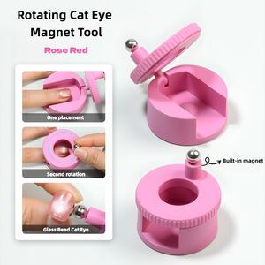 360 °   Outil magnétique rotatif pour nail art œil de chat - Bâtonnet magnétique professionnel œil de chat avec perles de verre et forte force magnétique - Product Image 5